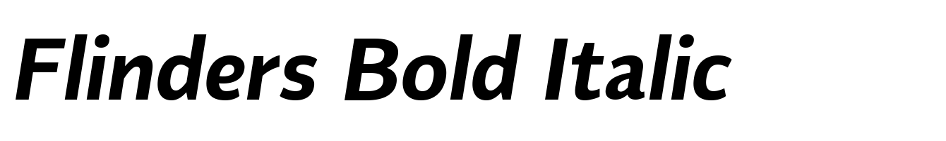 Flinders Bold Italic